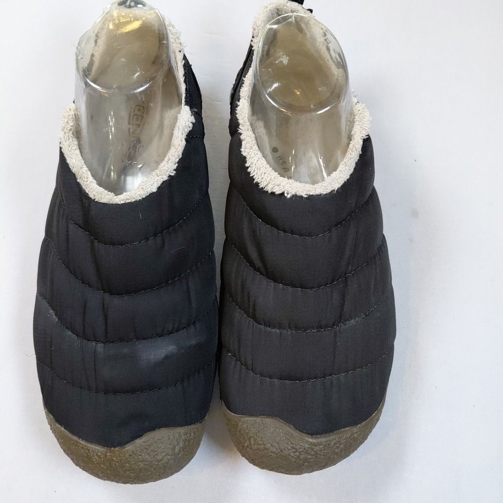 Keen Cush Howser 53012 Slippers Shoes Microfleece Lining Black Quilted 10.5